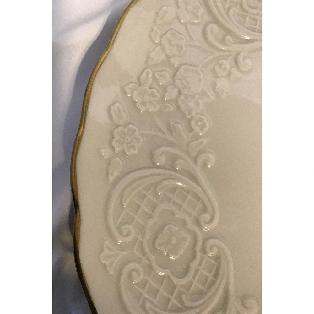 Vintage Lenox China Marriage Wedding Anniversary Gift‎ Bells and Flowers Plate